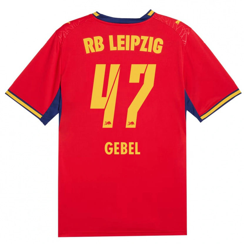 Danxen Kvinnor Viggo Gebel #47 Röd Gul Kunglig Blå Bortatröja Matchtröjor 2026/27 Tröjor T-Tröja