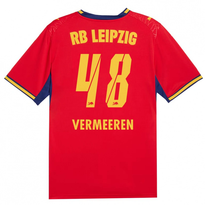 Danxen Kvinnor Arthur Vermeeren #48 Röd Gul Kunglig Blå Bortatröja Matchtröjor 2026/27 Tröjor T-Tröja