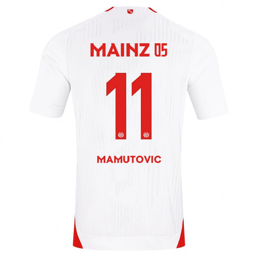 Danxen Kvinnor David Mamutovic #11 Vit Röd Gul Bortatröja Matchtröjor 2026/27 Tröjor T-Tröja