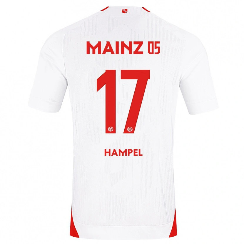 Danxen Kvinnor Luca Hampel #17 Vit Röd Gul Bortatröja Matchtröjor 2026/27 Tröjor T-Tröja
