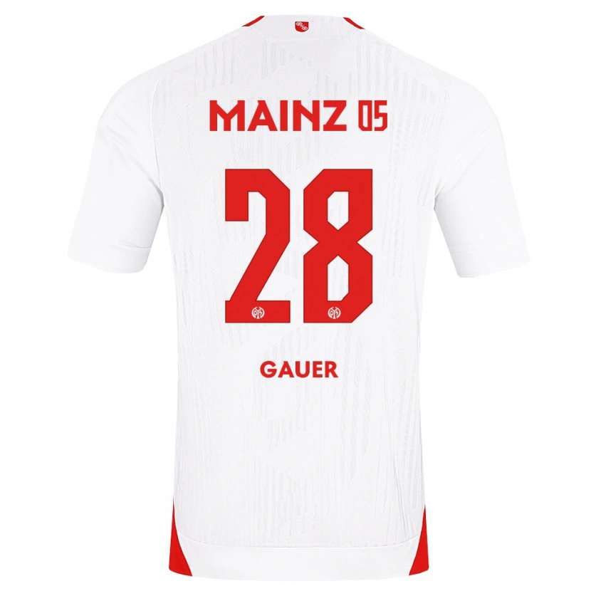 Danxen Kvinnor Luke Gauer #28 Vit Röd Gul Bortatröja Matchtröjor 2026/27 Tröjor T-Tröja