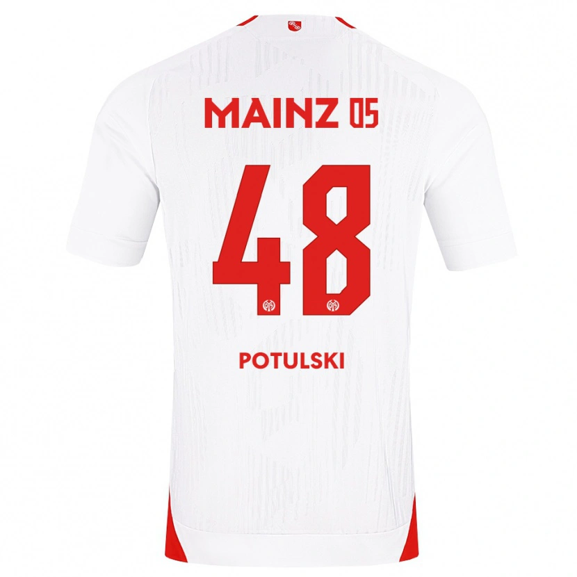 Danxen Kvinnor Kacper Potulski #48 Vit Röd Gul Bortatröja Matchtröjor 2026/27 Tröjor T-Tröja