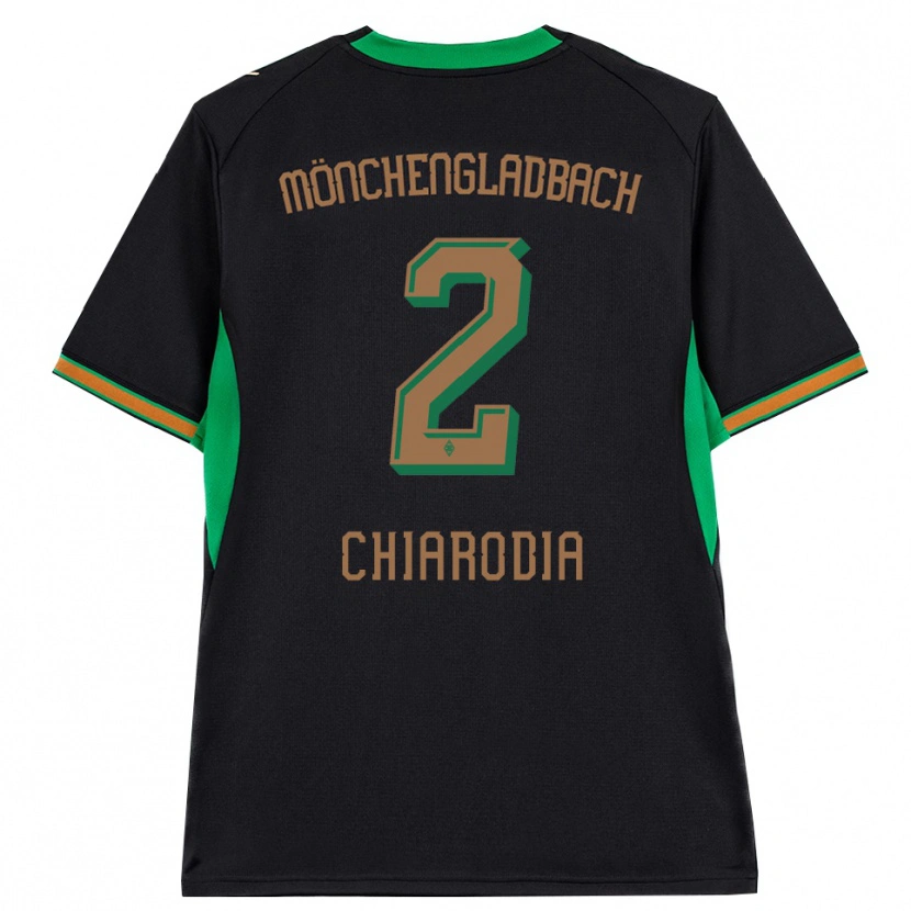 Danxen Kvinnor Fabio Chiarodia #2 Svart Orange Grön Brun Bortatröja Matchtröjor 2026/27 Tröjor T-Tröja
