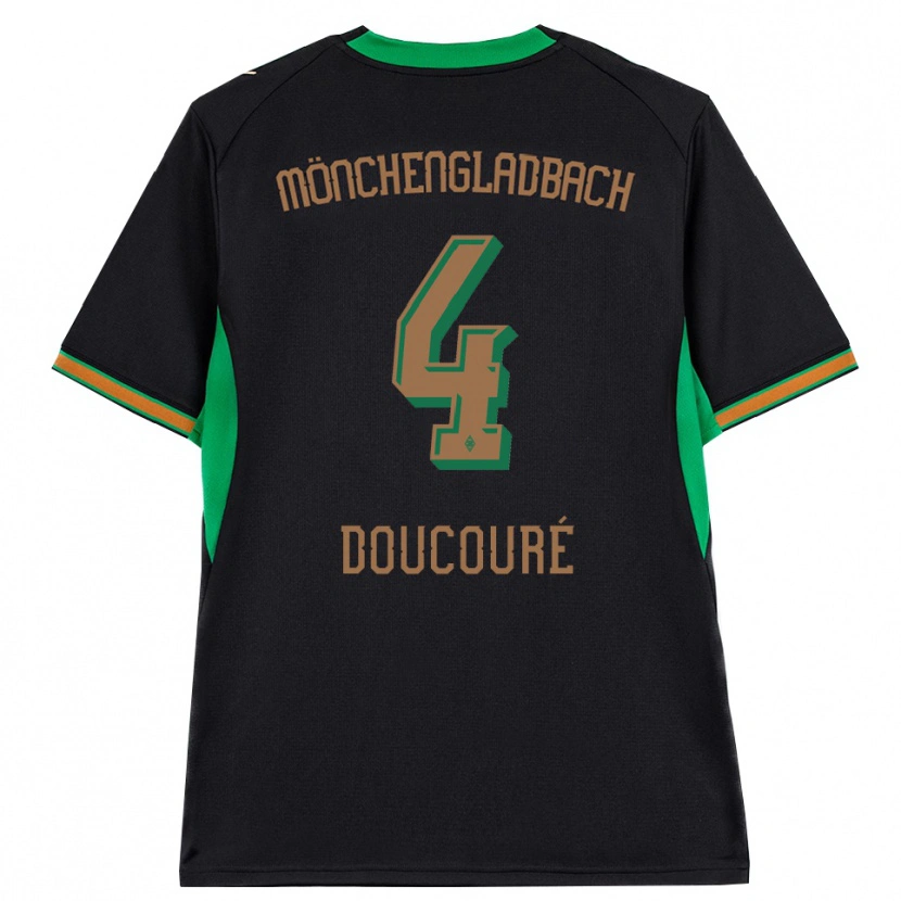 Danxen Kvinnor Mamadou Doucoure #4 Svart Orange Grön Brun Bortatröja Matchtröjor 2026/27 Tröjor T-Tröja