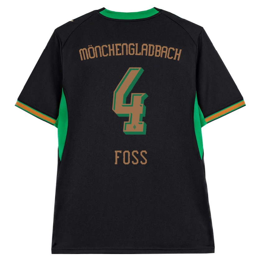Danxen Kvinnor Jonathan Foss #4 Svart Orange Grön Brun Bortatröja Matchtröjor 2026/27 Tröjor T-Tröja