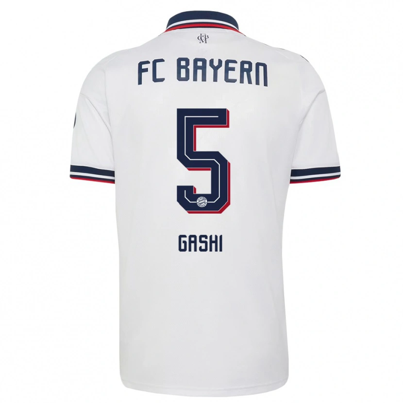 Danxen Kvinnor Afrim Gashi #5 Vit Grå Röd Bortatröja Matchtröjor 2026/27 Tröjor T-Tröja