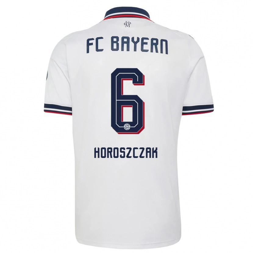 Danxen Kvinnor Kuba Horoszczak #6 Vit Grå Röd Bortatröja Matchtröjor 2026/27 Tröjor T-Tröja