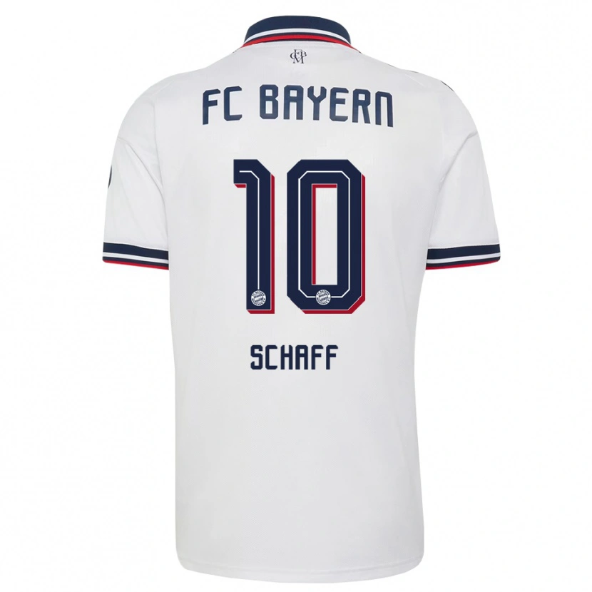 Danxen Kvinnor Simon Schaff #10 Vit Grå Röd Bortatröja Matchtröjor 2026/27 Tröjor T-Tröja