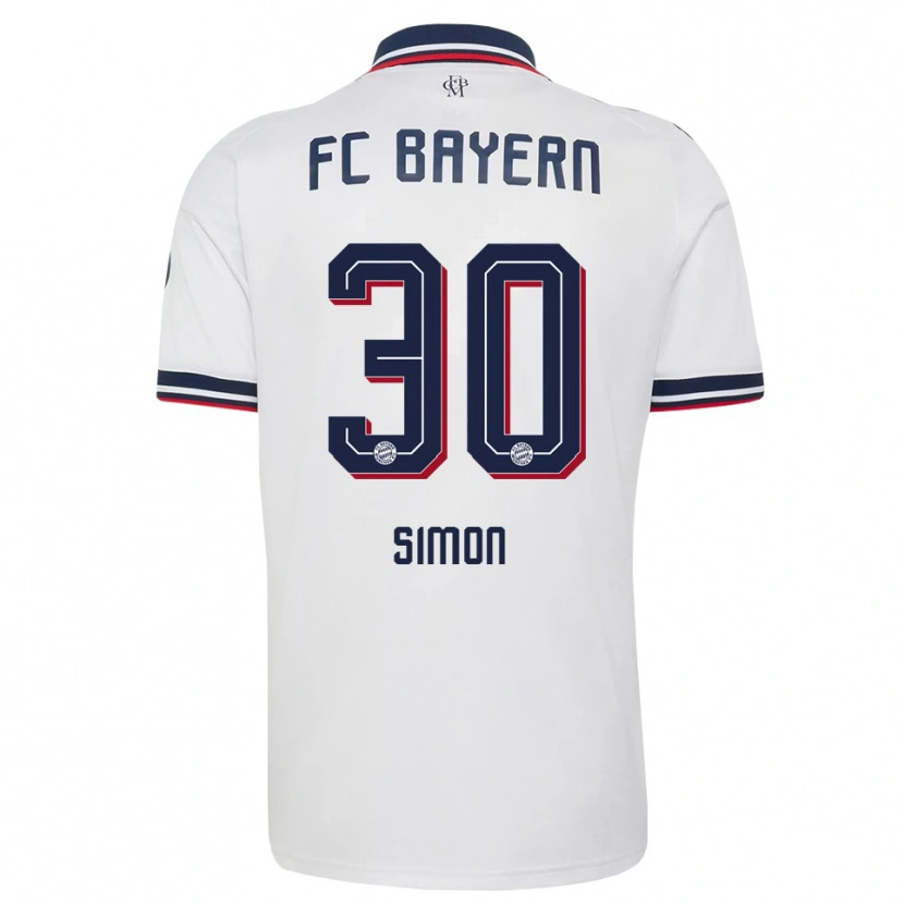 Danxen Kvinnor Carolin Simon #30 Vit Grå Röd Bortatröja Matchtröjor 2026/27 Tröjor T-Tröja