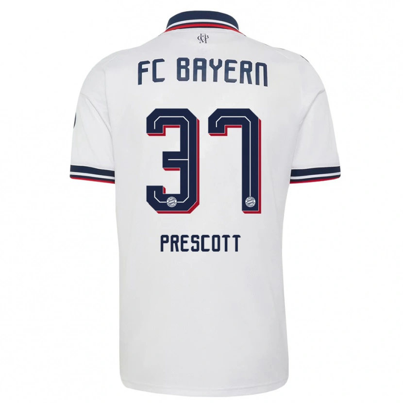 Danxen Kvinnor Leonard Prescott #37 Vit Grå Röd Bortatröja Matchtröjor 2026/27 Tröjor T-Tröja