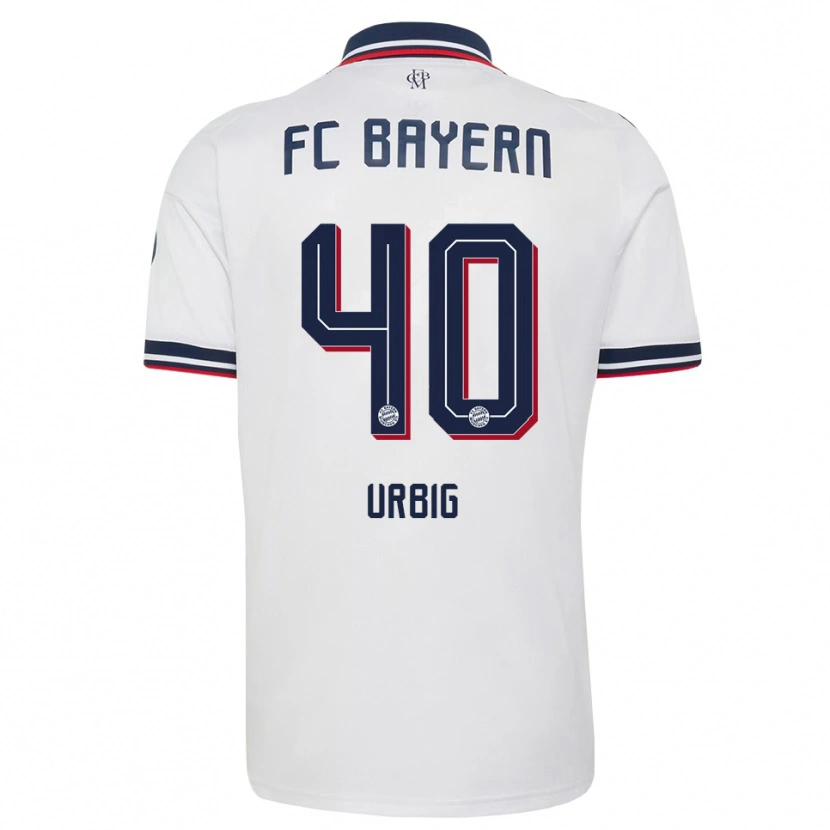Danxen Kvinnor Jonas Urbig #40 Vit Grå Röd Bortatröja Matchtröjor 2026/27 Tröjor T-Tröja