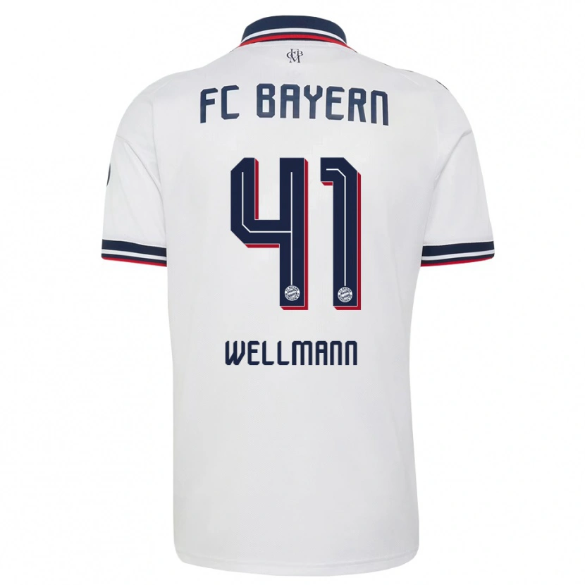 Danxen Kvinnor Anna Wellmann #41 Vit Grå Röd Bortatröja Matchtröjor 2026/27 Tröjor T-Tröja