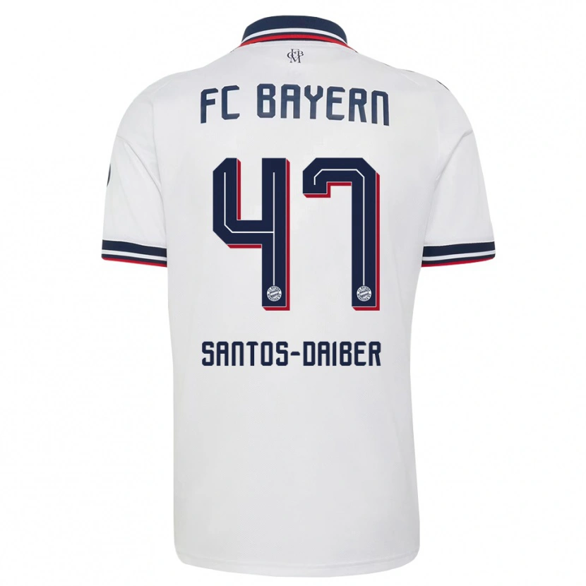Danxen Kvinnor David Santos Daiber #47 Vit Grå Röd Bortatröja Matchtröjor 2026/27 Tröjor T-Tröja