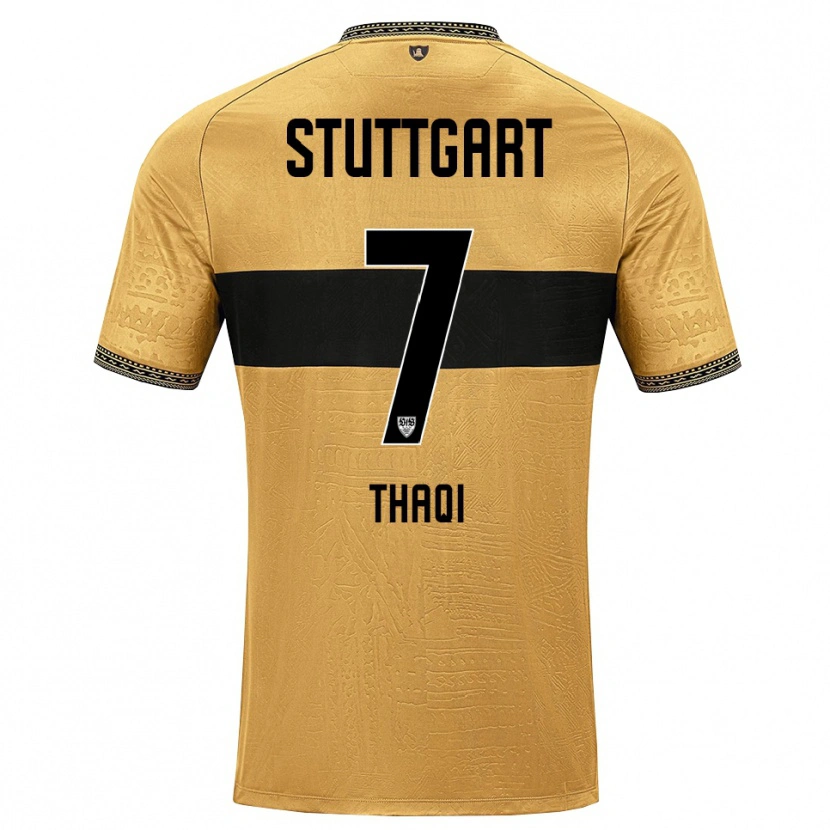 Danxen Kvinnor Arlind Thaqi #7 Brun Svart Vit Bortatröja Matchtröjor 2026/27 Tröjor T-Tröja