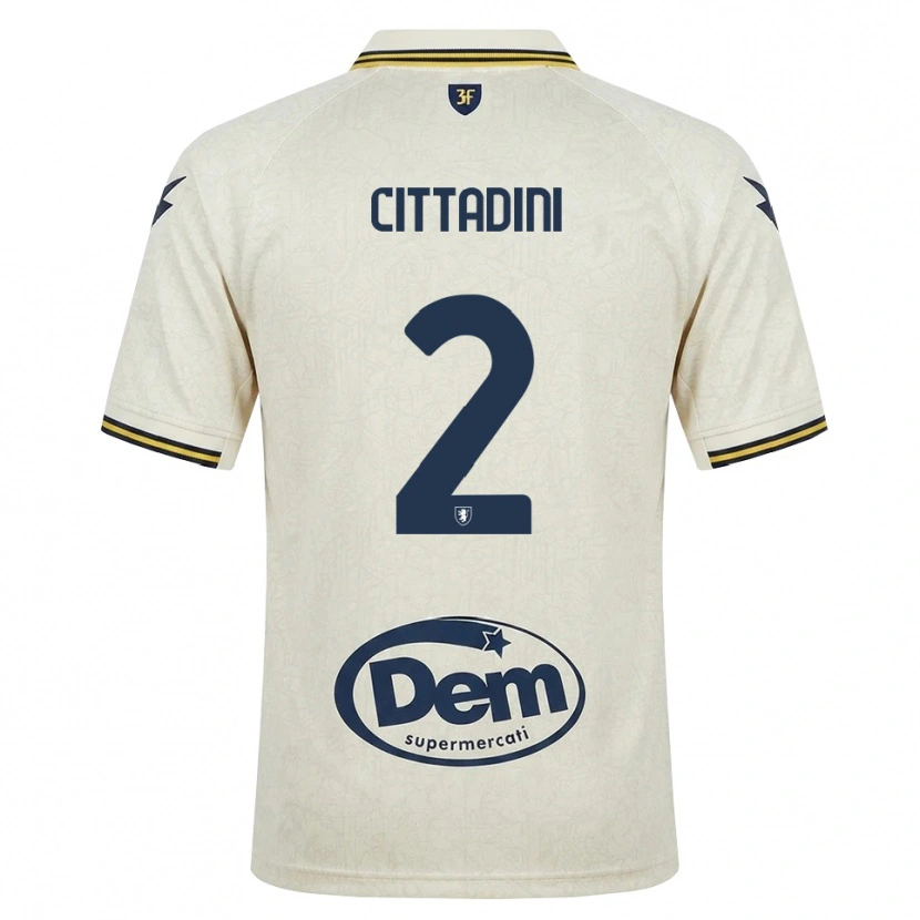 Danxen Kvinnor Giorgio Cittadini #2 Oldlace Gul Svart Bortatröja Matchtröjor 2026/27 Tröjor T-Tröja