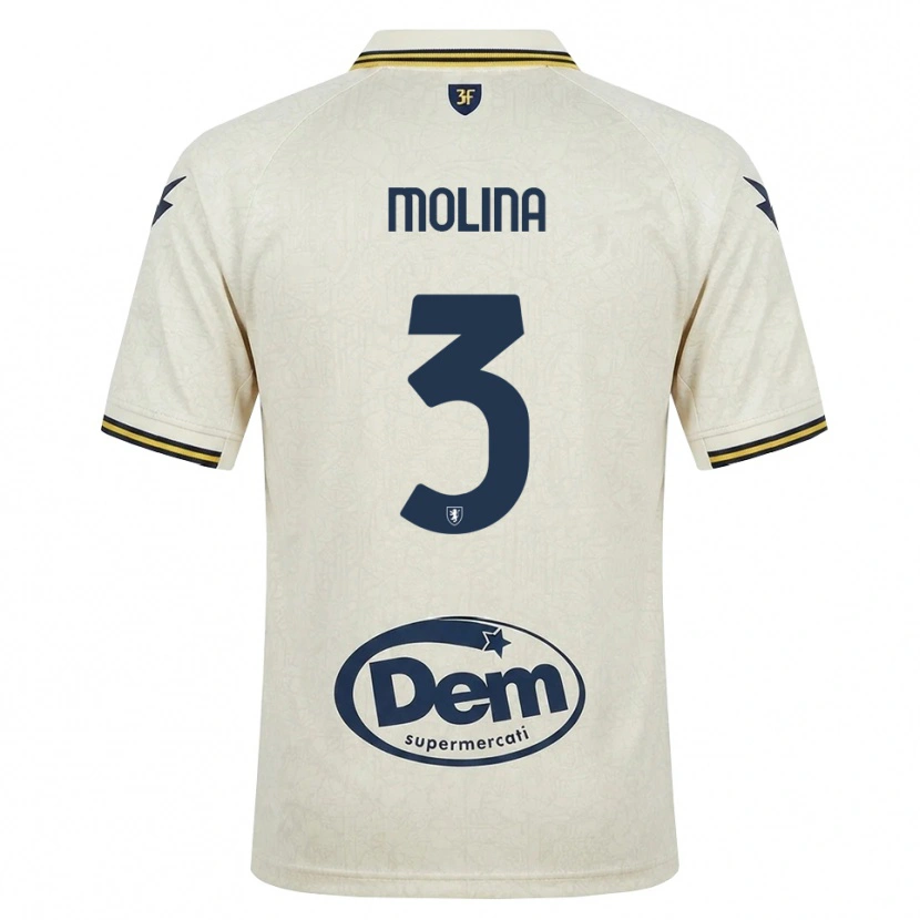Danxen Kvinnor Francesco Molina #3 Oldlace Gul Svart Bortatröja Matchtröjor 2026/27 Tröjor T-Tröja