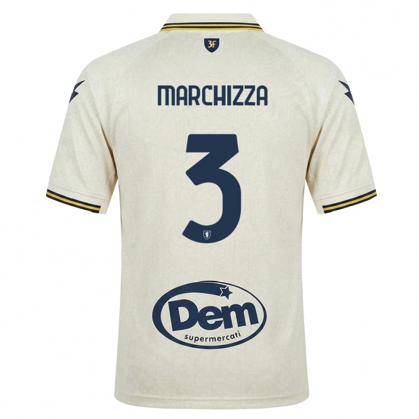 Danxen Kvinnor Riccardo Marchizza #3 Oldlace Gul Svart Bortatröja Matchtröjor 2026/27 Tröjor T-Tröja