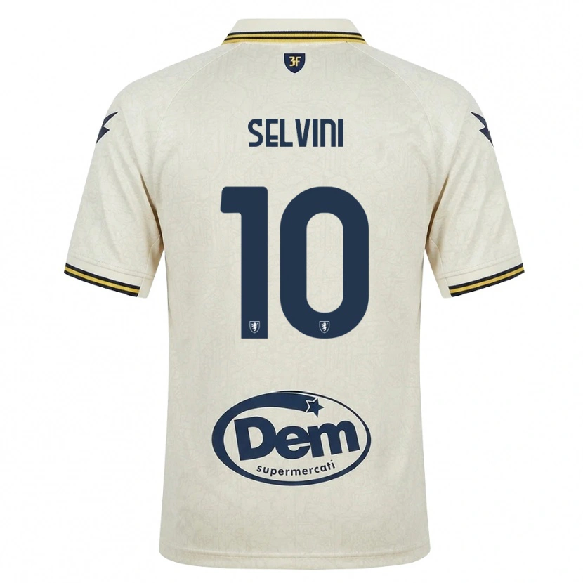 Danxen Kvinnor Alessandro Selvini #10 Oldlace Gul Svart Bortatröja Matchtröjor 2026/27 Tröjor T-Tröja
