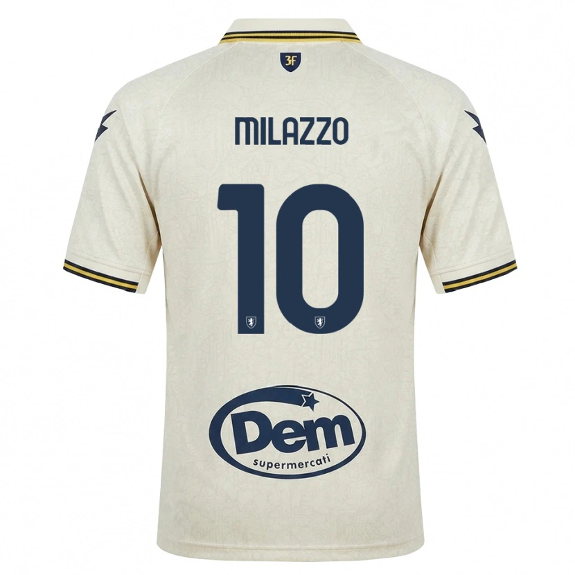 Danxen Kvinnor Simone Milazzo #10 Oldlace Gul Svart Bortatröja Matchtröjor 2026/27 Tröjor T-Tröja