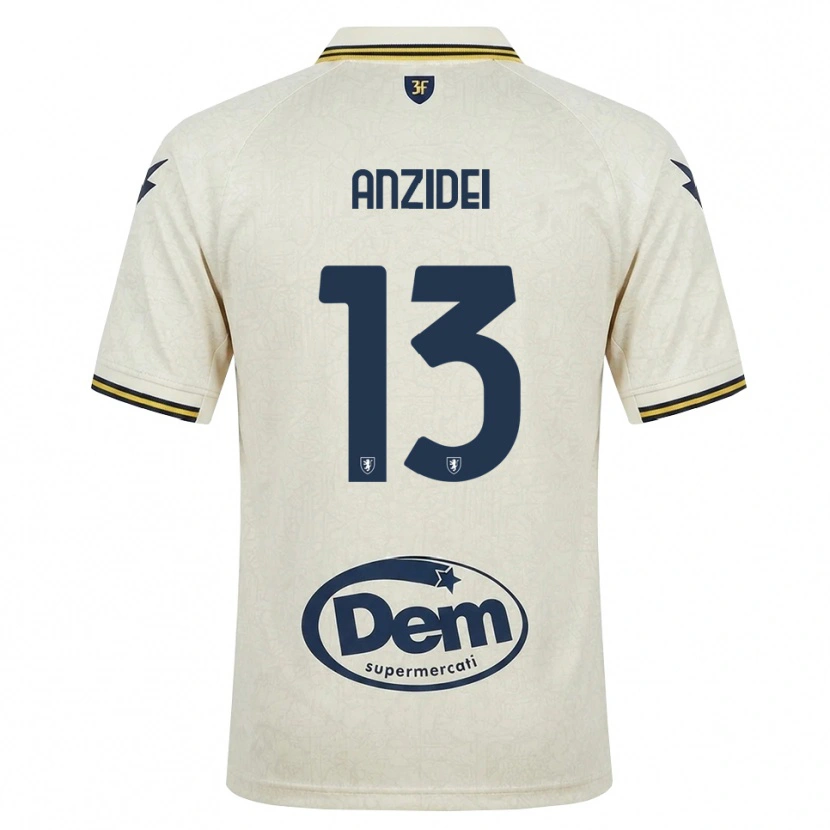 Danxen Kvinnor Massimo Anzidei #13 Oldlace Gul Svart Bortatröja Matchtröjor 2026/27 Tröjor T-Tröja