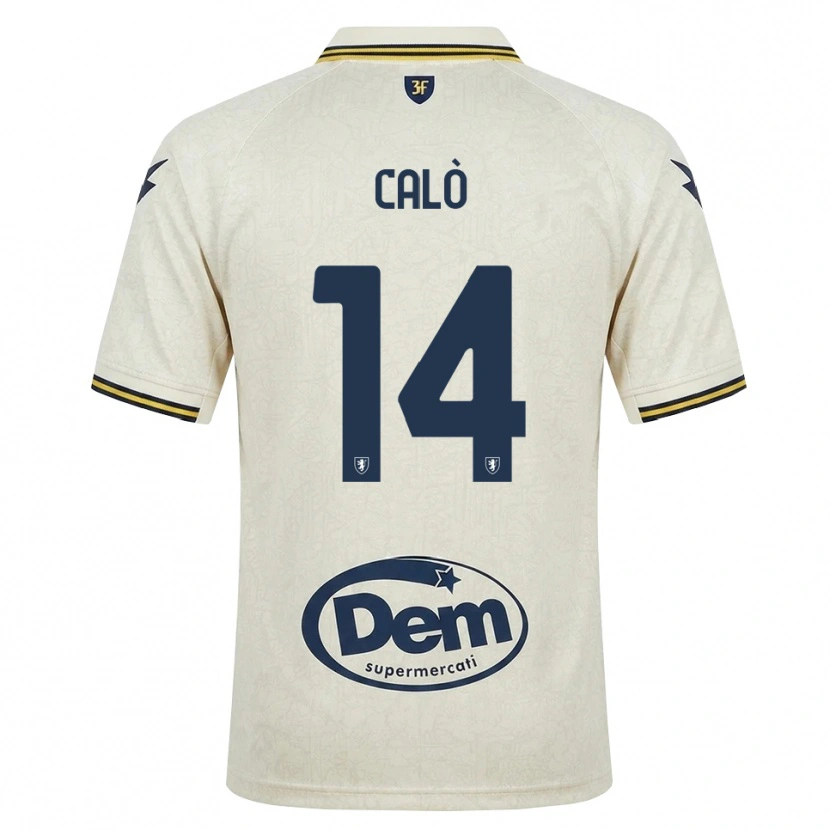 Danxen Kvinnor Giacomo Calò #14 Oldlace Gul Svart Bortatröja Matchtröjor 2026/27 Tröjor T-Tröja