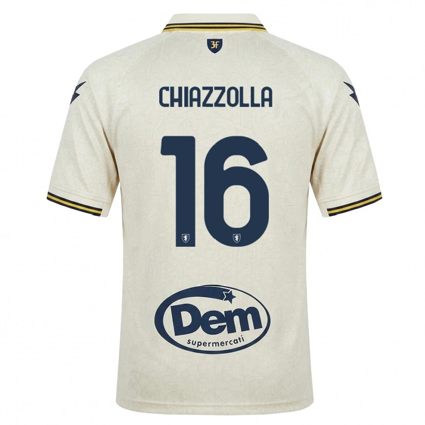 Danxen Kvinnor Marco Chiazzolla #16 Oldlace Gul Svart Bortatröja Matchtröjor 2026/27 Tröjor T-Tröja