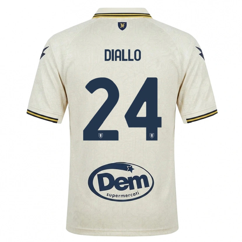 Danxen Kvinnor Abdoul Diallo #24 Oldlace Gul Svart Bortatröja Matchtröjor 2026/27 Tröjor T-Tröja