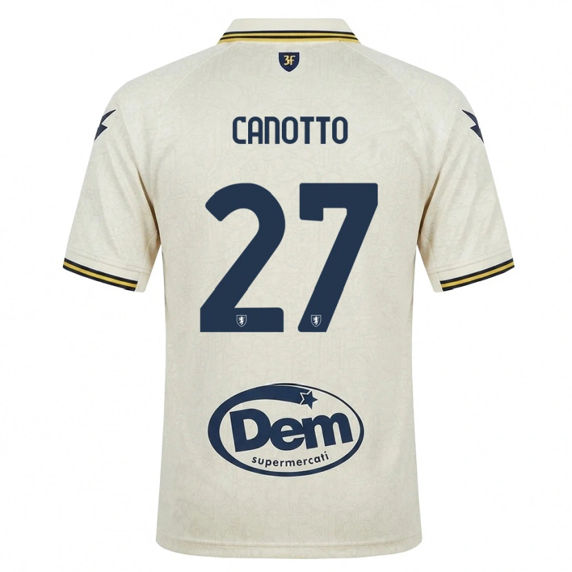 Danxen Kvinnor Luigi Canotto #27 Oldlace Gul Svart Bortatröja Matchtröjor 2026/27 Tröjor T-Tröja