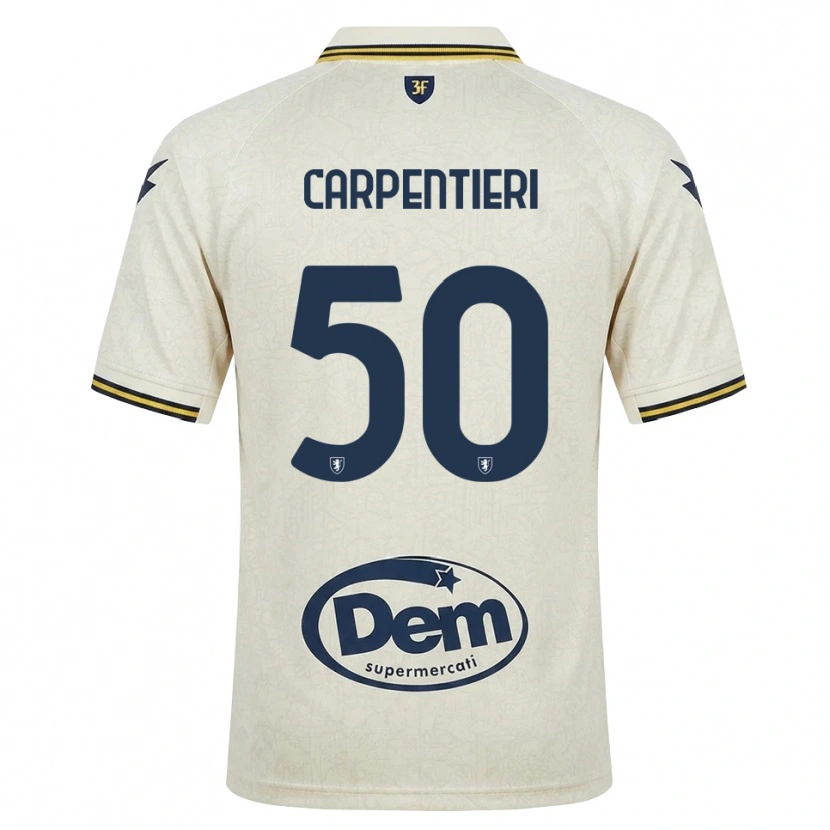 Danxen Kvinnor Christian Carpentieri #50 Oldlace Gul Svart Bortatröja Matchtröjor 2026/27 Tröjor T-Tröja