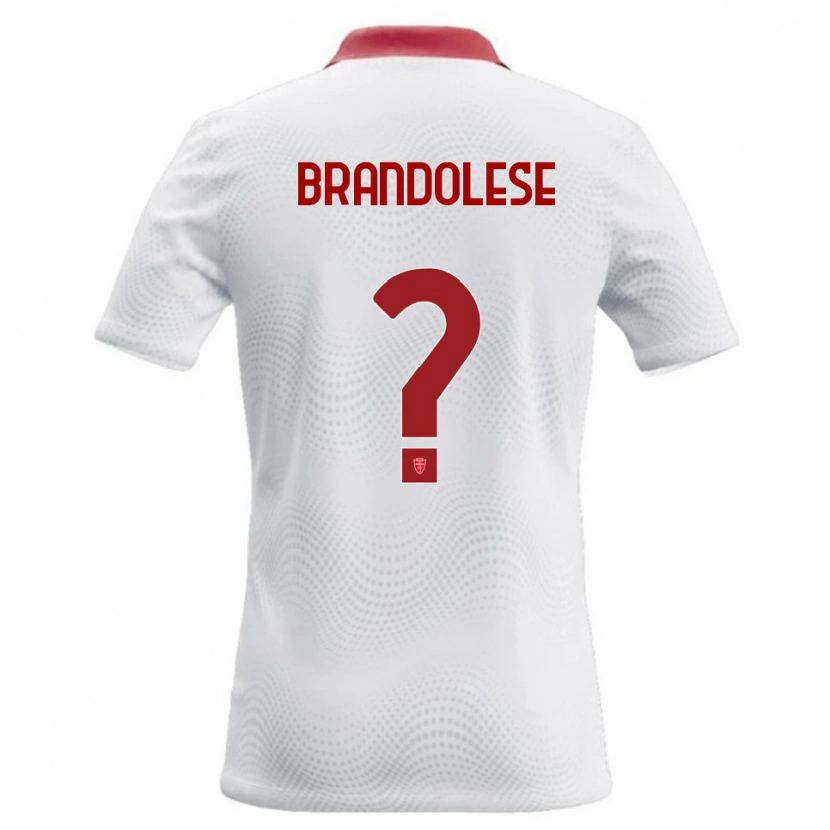 Danxen Kvinnor Benedetto Brandolese #0 Vit Röd Bortatröja Matchtröjor 2026/27 Tröjor T-Tröja