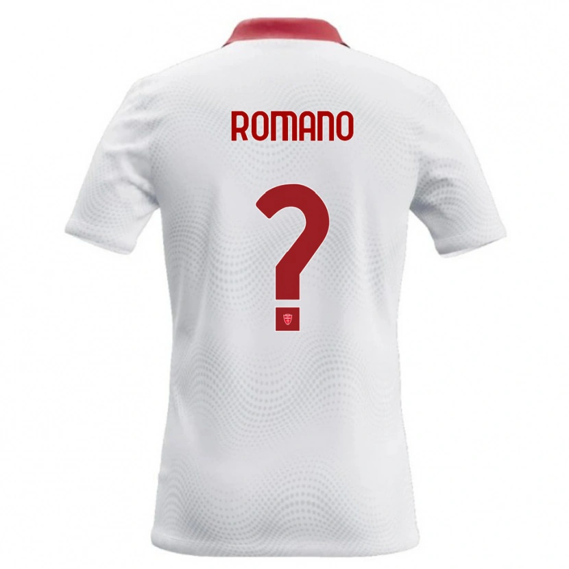 Danxen Kvinnor Giuseppe Romano #0 Vit Röd Bortatröja Matchtröjor 2026/27 Tröjor T-Tröja