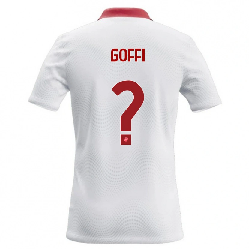 Danxen Kvinnor Tommaso Goffi #0 Vit Röd Bortatröja Matchtröjor 2026/27 Tröjor T-Tröja