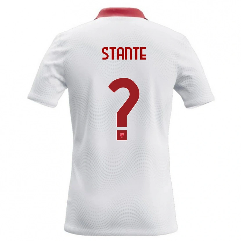 Danxen Kvinnor Edoardo Stante #0 Vit Röd Bortatröja Matchtröjor 2026/27 Tröjor T-Tröja