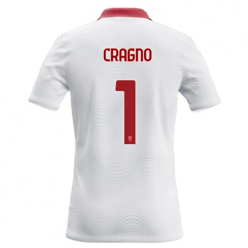 Danxen Kvinnor Alessio Cragno #1 Vit Röd Bortatröja Matchtröjor 2026/27 Tröjor T-Tröja