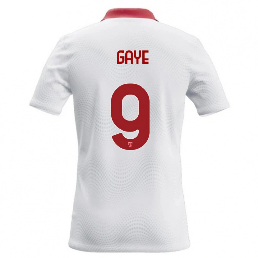 Danxen Kvinnor Mamadou Gaye #9 Vit Röd Bortatröja Matchtröjor 2026/27 Tröjor T-Tröja
