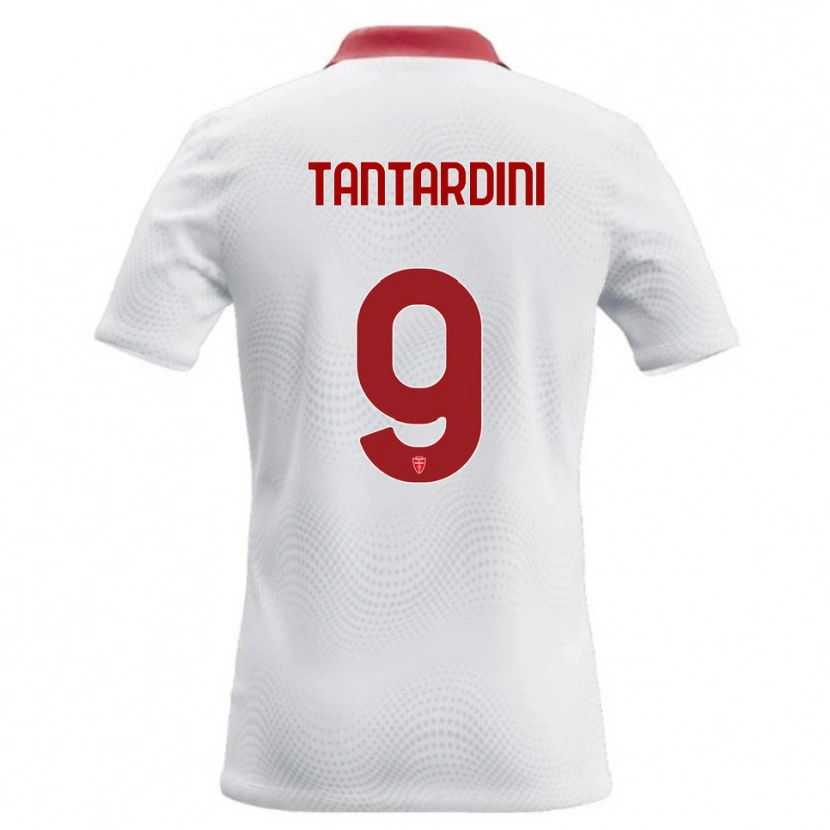 Danxen Kvinnor Tommaso Tantardini #9 Vit Röd Bortatröja Matchtröjor 2026/27 Tröjor T-Tröja