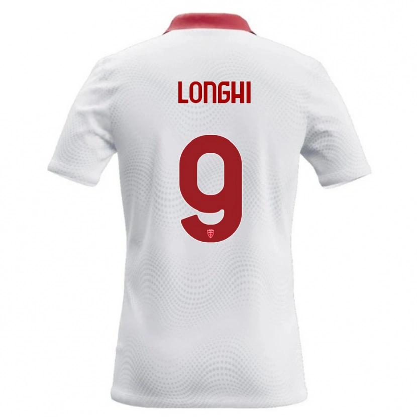 Danxen Kvinnor Jordan Longhi #9 Vit Röd Bortatröja Matchtröjor 2026/27 Tröjor T-Tröja