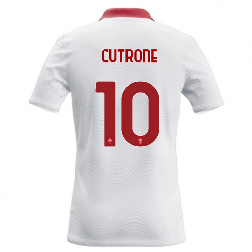 Danxen Kvinnor Patrick Cutrone #10 Vit Röd Bortatröja Matchtröjor 2026/27 Tröjor T-Tröja