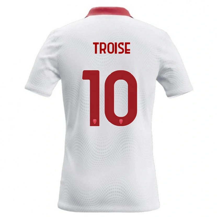 Danxen Kvinnor Antonio Troise #10 Vit Röd Bortatröja Matchtröjor 2026/27 Tröjor T-Tröja
