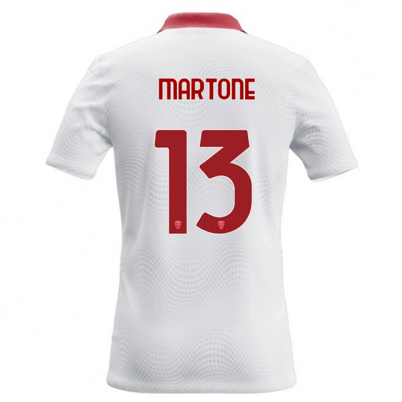 Danxen Kvinnor Giuseppe Martone #13 Vit Röd Bortatröja Matchtröjor 2026/27 Tröjor T-Tröja