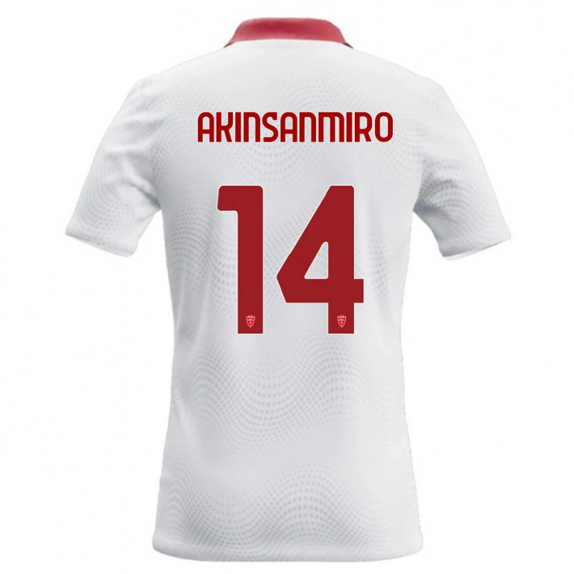 Danxen Kvinnor Ebenezer Akinsanmiro #14 Vit Röd Bortatröja Matchtröjor 2026/27 Tröjor T-Tröja