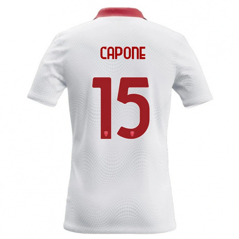Danxen Kvinnor Edoardo Capone #15 Vit Röd Bortatröja Matchtröjor 2026/27 Tröjor T-Tröja