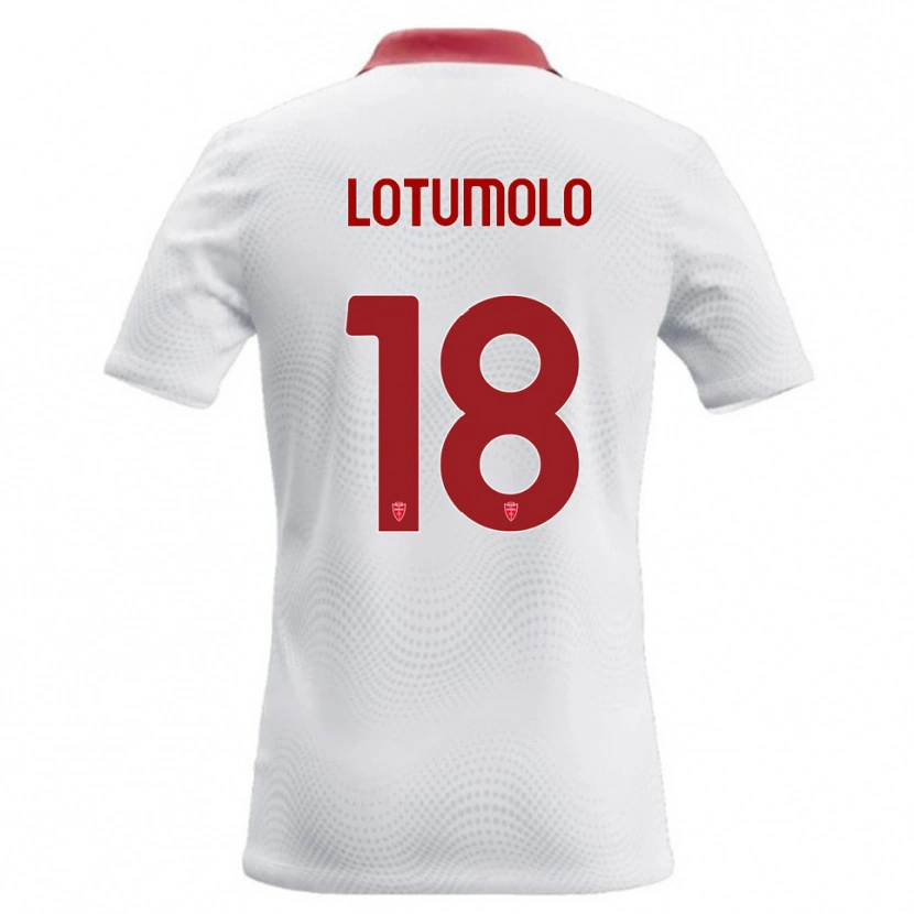 Danxen Kvinnor Matteo Lotumolo #18 Vit Röd Bortatröja Matchtröjor 2026/27 Tröjor T-Tröja
