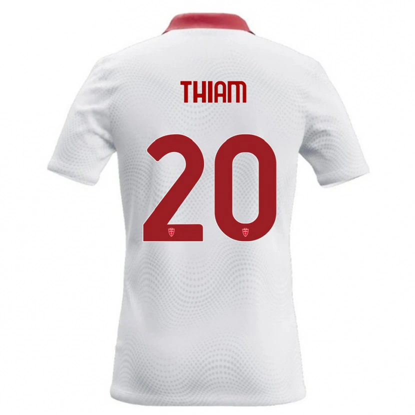 Danxen Kvinnor Demba Thiam #20 Vit Röd Bortatröja Matchtröjor 2026/27 Tröjor T-Tröja