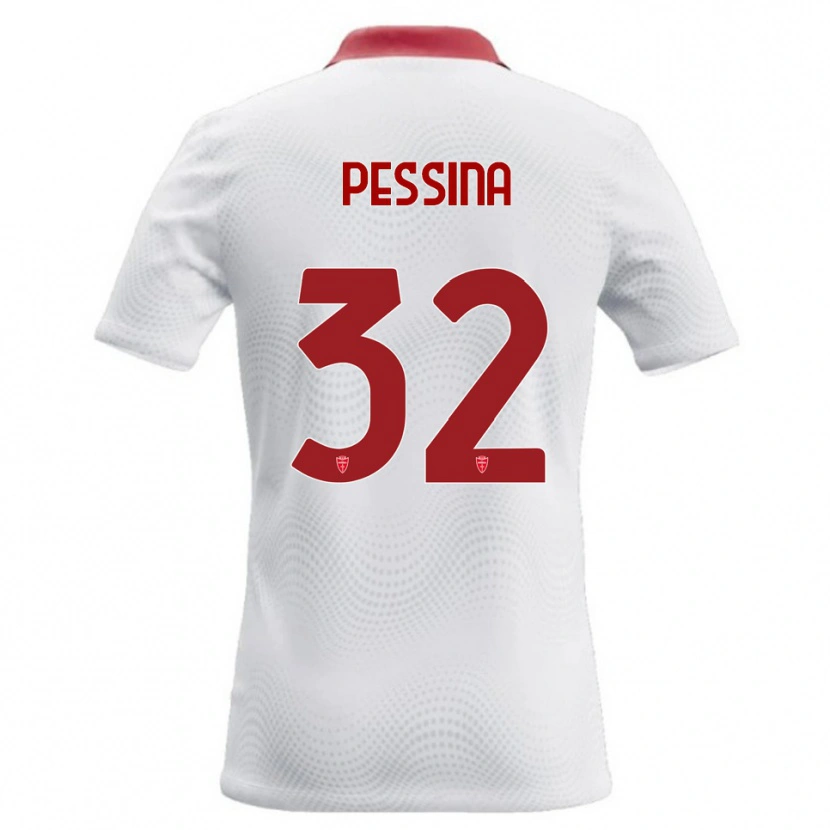 Danxen Kvinnor Matteo Pessina #32 Vit Röd Bortatröja Matchtröjor 2026/27 Tröjor T-Tröja
