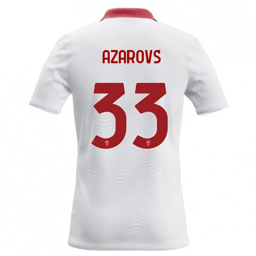 Danxen Kvinnor Timurs Azarovs #33 Vit Röd Bortatröja Matchtröjor 2026/27 Tröjor T-Tröja