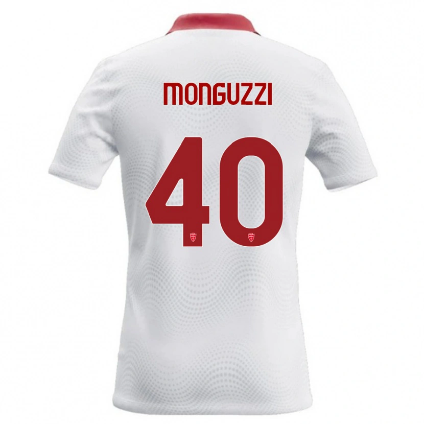 Danxen Kvinnor Filippo Monguzzi #40 Vit Röd Bortatröja Matchtröjor 2026/27 Tröjor T-Tröja