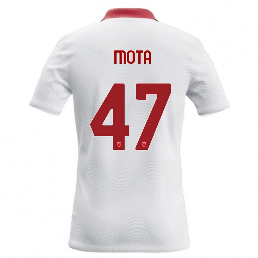 Danxen Kvinnor Dany Mota #47 Vit Röd Bortatröja Matchtröjor 2026/27 Tröjor T-Tröja