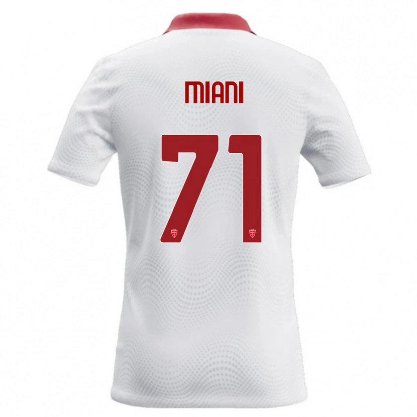 Danxen Kvinnor Arthur Miani #71 Vit Röd Bortatröja Matchtröjor 2026/27 Tröjor T-Tröja
