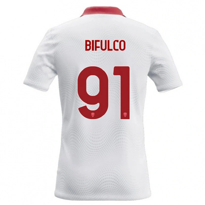 Danxen Kvinnor Davide Bifulco #91 Vit Röd Bortatröja Matchtröjor 2026/27 Tröjor T-Tröja